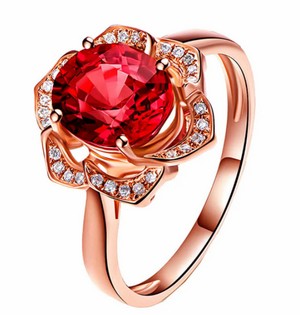 Кольцо из розового золота